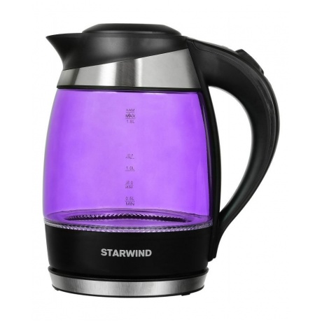 Чайник электрический StarWind SKG2217, 2200Вт, фиолетовый и черный - фото 1