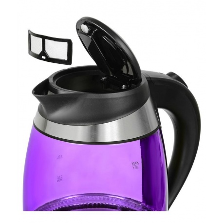 Чайник электрический StarWind SKG2217, 2200Вт, фиолетовый и черный - фото 3