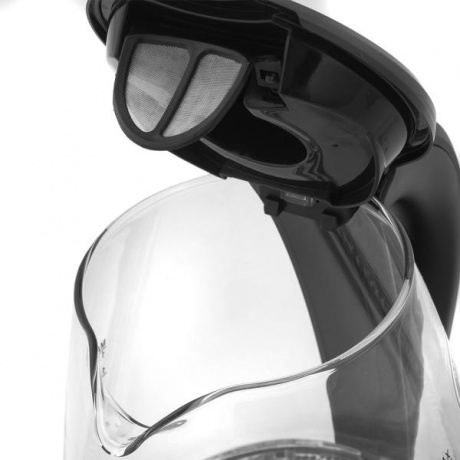 Чайник электрический Vitek VT-7008 1.7л. 2200Вт прозрачный (стекло/пластик) - фото 2