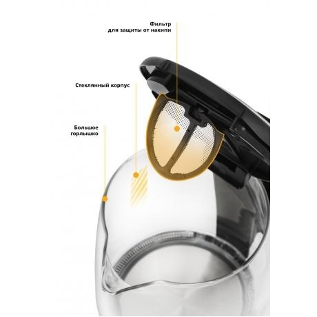 Чайник электрический Kitfort КТ-628 - фото 3