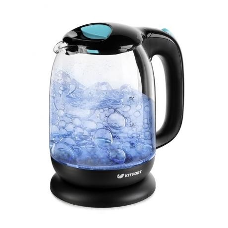 Чайник электрический Kitfort КТ-625-1 голубой - фото 1