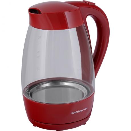 Чайник Polaris PWK 1706CG 1.7л. 2200Вт красный (стекло) - фото 1