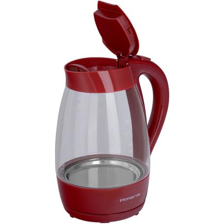 Чайник Polaris PWK 1706CG 1.7л. 2200Вт красный (стекло) - фото 4