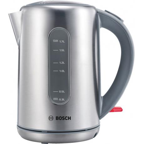 Чайник Bosch TWK7901 1.7л. 2200Вт серебристый (корпус: нержавеющая сталь/пластик) - фото 1
