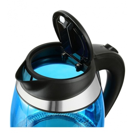 Чайник электрический Starwind SKG2216 1.8л. 2200Вт синий/черный (корпус: стекло) - фото 2