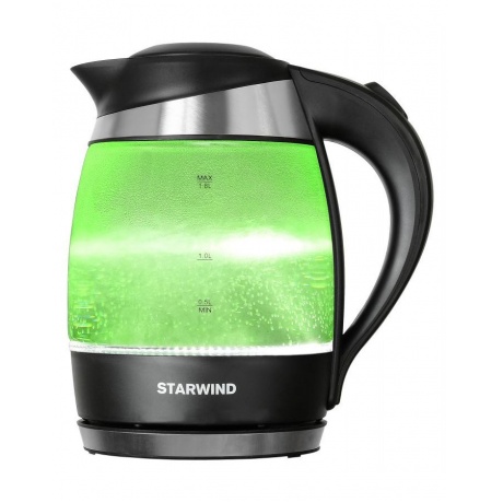 Чайник электрический Starwind SKG2213 зеленый/черный - фото 3
