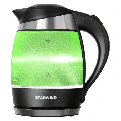 Чайник электрический Starwind SKG2213 зеленый/черный - фото 4
