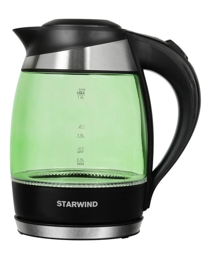 Чайник электрический Starwind SKG2213 зеленый/черный - фото 1