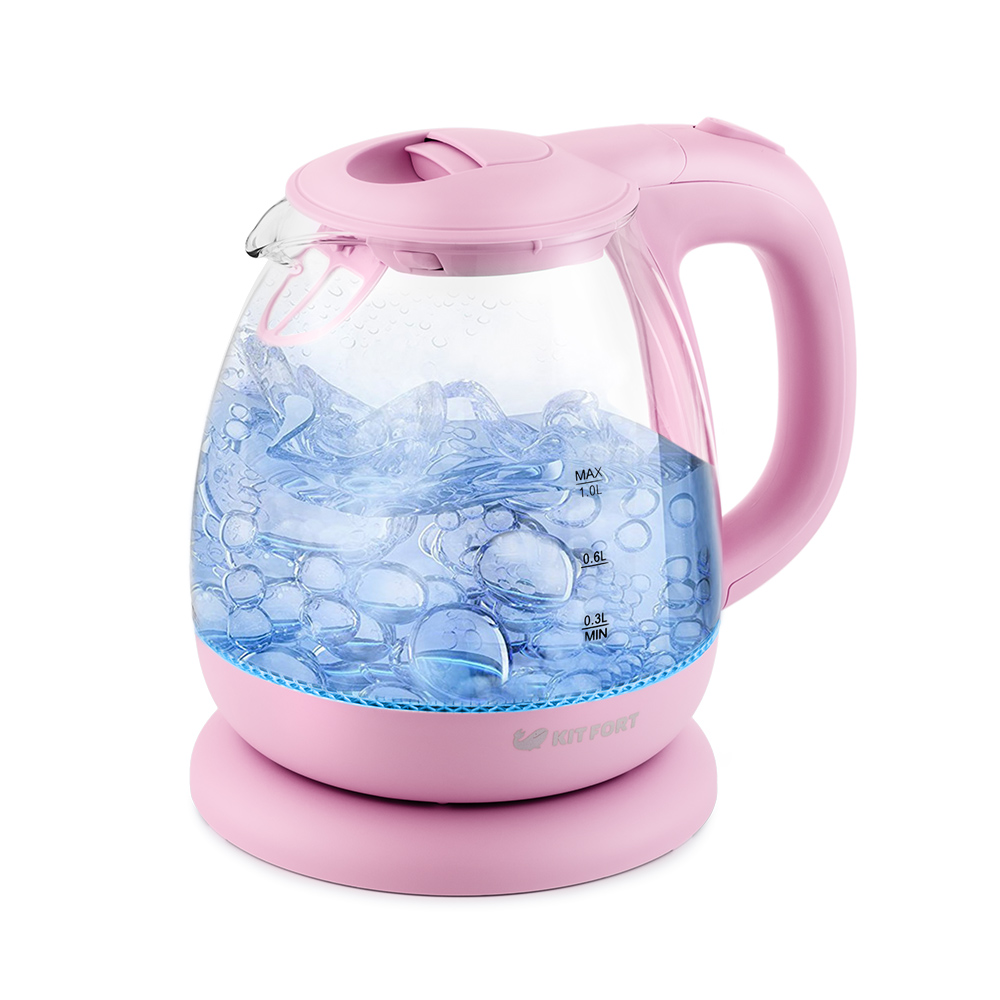 Чайник электрический Kitfort КТ-653-2 розовый чайник электрический kitfort кт 653 2 розовый
