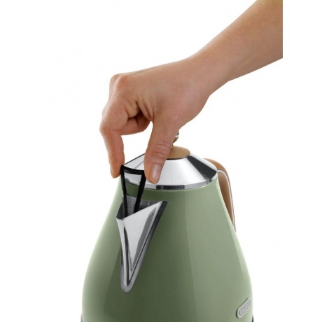 Чайник электрический Delonghi KBOV2001.GR 1.7л. 2000Вт зеленый (корпус: металл) - фото 5