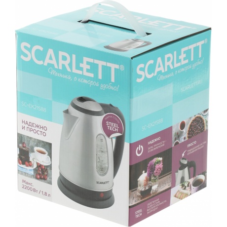 Чайник электрический Scarlett SC-EK21S88 сталь - фото 6