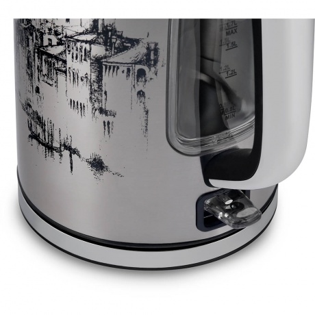 Чайник электрический Polaris PWK 1763CA Italy 1.7л. 2200Вт нержавеющая сталь/рисунок (корпус: нержавеющая сталь) - фото 8