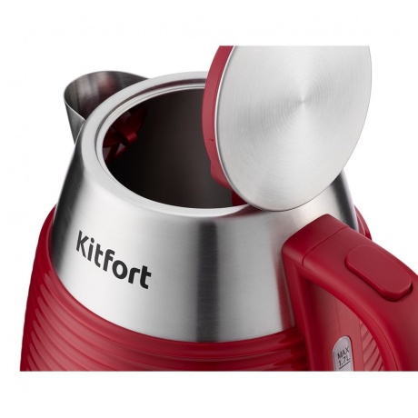 Чайник электрический Kitfort КТ-695-2 красный - фото 4