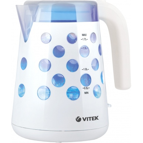 Чайник электрический Vitek VT-7048 1.7л. 2200Вт белый (пластик)