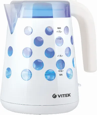 Чайник электрический Vitek VT-7048 1.7л. 2200Вт белый (пластик)