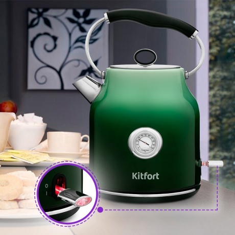Чайник Kitfort КТ-679-2 градиент зеленый - фото 3