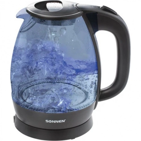 Чайник электрический Sonnen KT-1786, 1,7л, 2200Вт, стекло