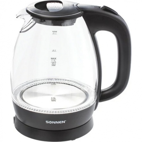 Чайник электрический Sonnen KT-1786, 1,7л, 2200Вт, стекло - фото 2