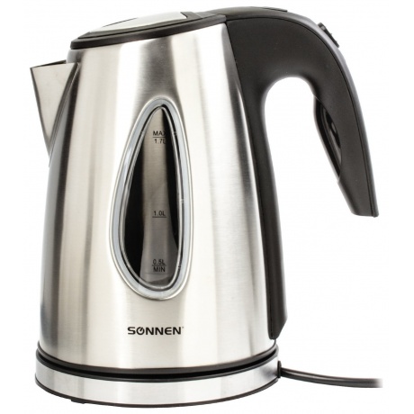 Чайник электрический Sonnen KT-1721, 1,7л, 2200Вт, закрытый нагр...