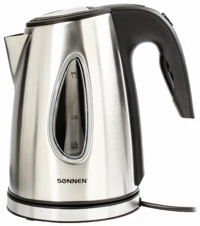 Чайник электрический Sonnen KT-1721, 1,7л, 2200Вт, закрытый нагр...