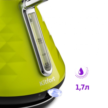 Чайник Kitfort КТ-698-2 салатовый - фото 4