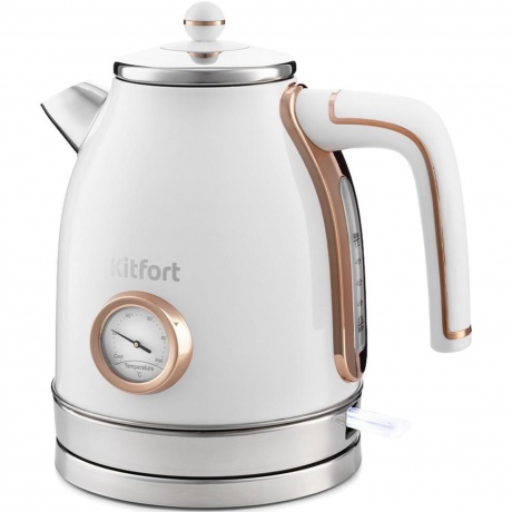 

Чайник электрический Kitfort КТ-6102-3 белый с золотом