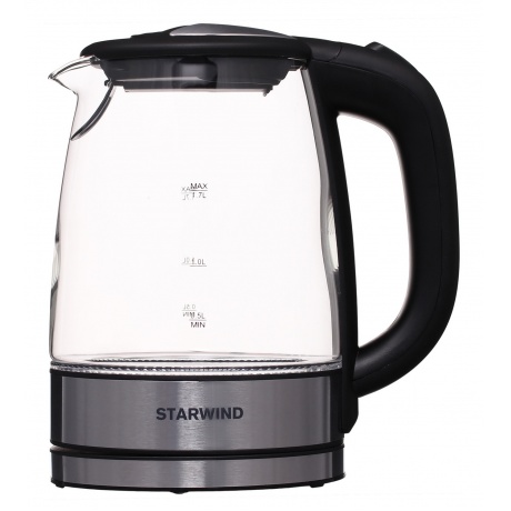 Чайник электрический Starwind SKG5210 черный/серебристый - фото 2