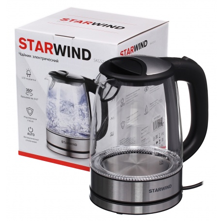 Чайник электрический Starwind SKG5210 черный/серебристый - фото 8