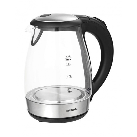 Чайник электрический Hyundai HYK-G2030 черный - фото 2