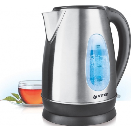 Чайник электрический Vitek VT-7039 1.8л. 2200Вт сталь (металл) - фото 2