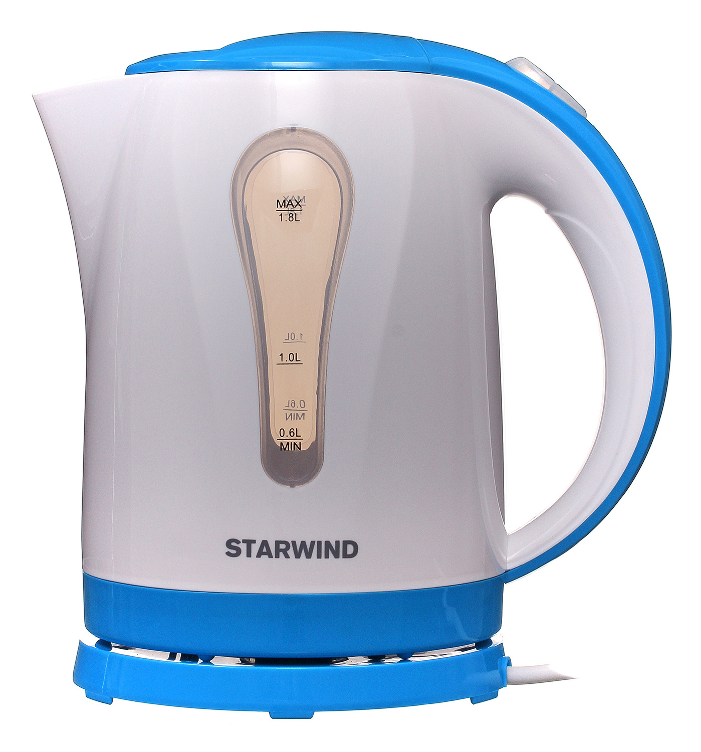 Чайник электрический Starwind SKP1217 белый/голубой - фото 1