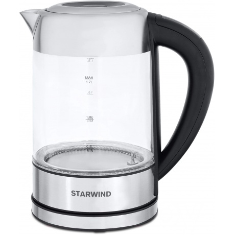 Чайник электрический Starwind SKG5213 черный/серебристый - фото 2