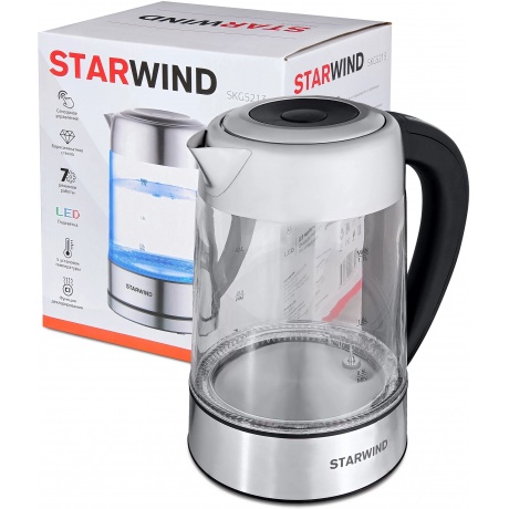 Чайник электрический Starwind SKG5213 черный/серебристый - фото 12