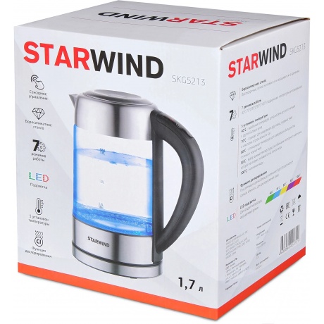 Чайник электрический Starwind SKG5213 черный/серебристый - фото 13