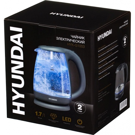 Чайник электрический Hyundai HYK-G1003 - фото 7