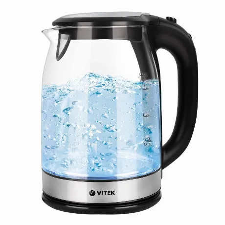 Чайник электрический Vitek VT-7095 1.8л. 2200Вт прозрачный (стек...