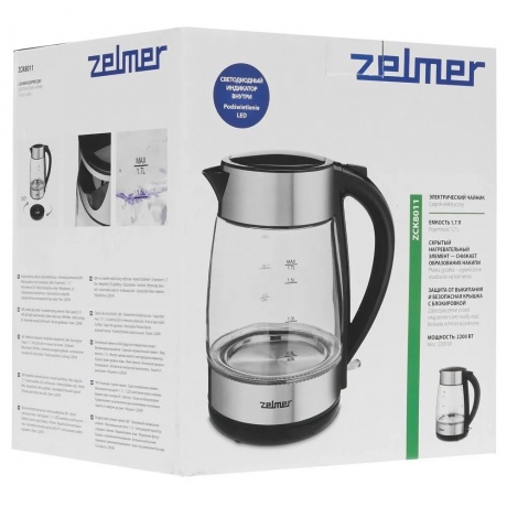 Чайник электрический Zelmer ZCK8011 GLASS/INOX - фото 13