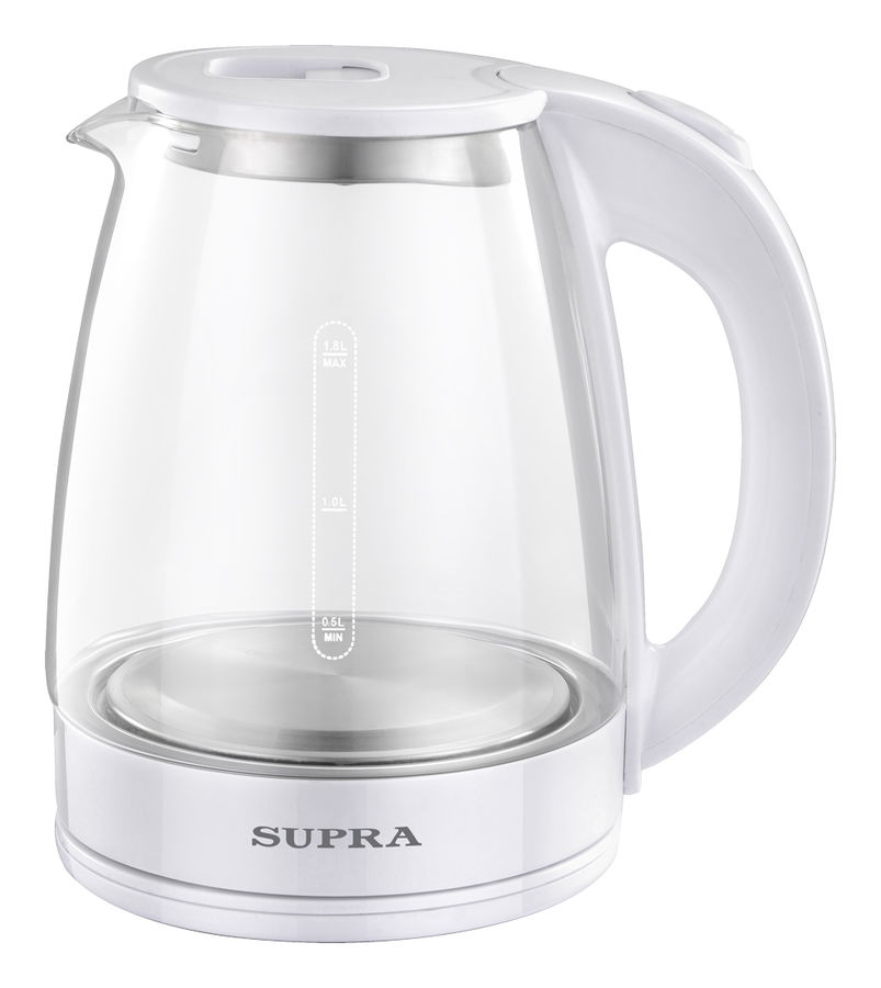 Чайник электрический Supra KES-1891 1.8л. 1500Вт белый чайник электрический supra kes 1899 1500 вт фиолетовый 1 8 л пластик