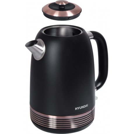 Чайник электрический Hyundai HYK-S4501 черный/бронзовый - фото 5
