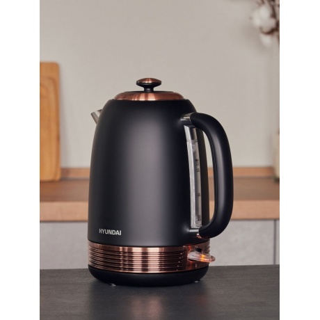 Чайник электрический Hyundai HYK-S4501 черный/бронзовый - фото 9