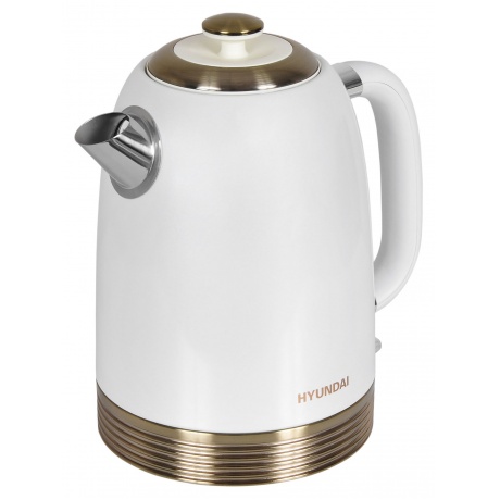 Чайник электрический Hyundai HYK-S4500 жемчужный/золотистый - фото 2