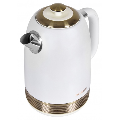Чайник электрический Hyundai HYK-S4500 жемчужный/золотистый - фото 3