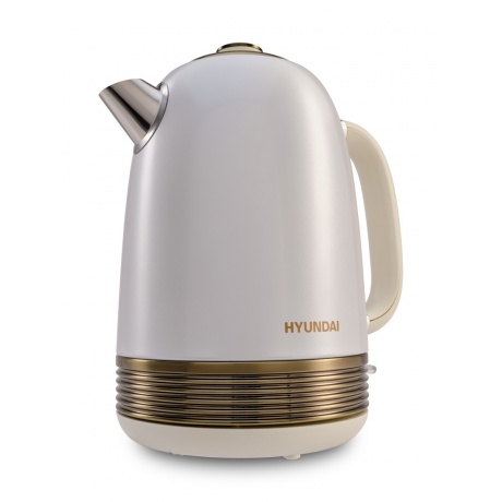 Чайник электрический Hyundai HYK-S4500 жемчужный/золотистый - фото 5