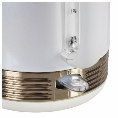 Чайник электрический Hyundai HYK-S4500 жемчужный/золотистый - фото 7