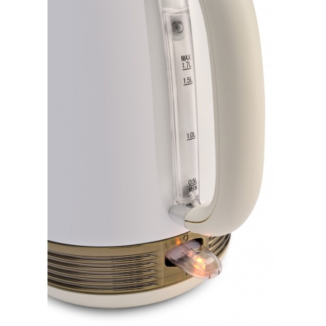 Чайник электрический Hyundai HYK-S4500 жемчужный/золотистый - фото 9