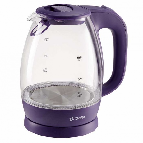 Чайник электрический Delta DL-1203 фиолетовый - фото 1
