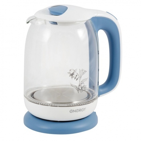 Чайник электрический Energy E-281 (1.7л) стекло, пластик, бело-г...