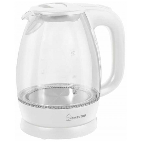 Чайник электрический Homestar HS-1012 (1,7 л) стекло, пластик зе...