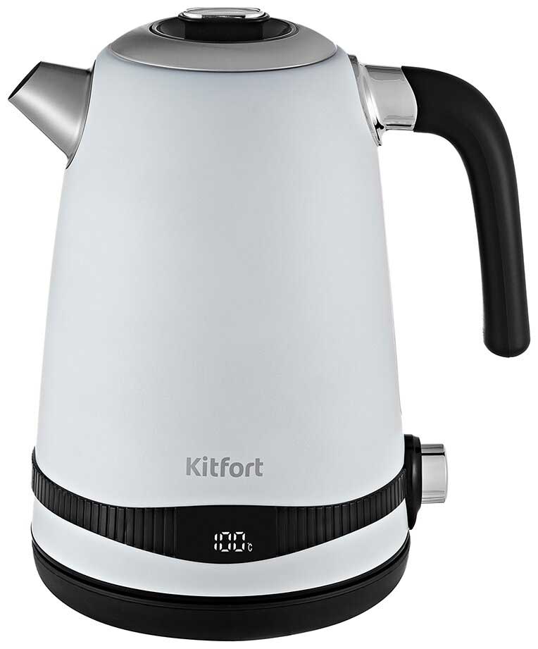 Чайник электрический Kitfort КТ-6121-2 белый чайник электрический kitfort кт 6121 5 металлик