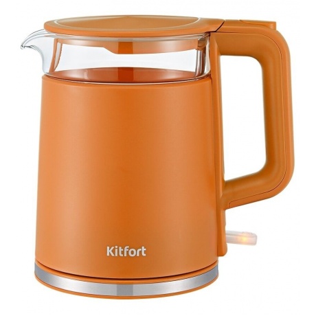 Чайник электрический Kitfort КТ-6124-4 оранжевый - фото 1